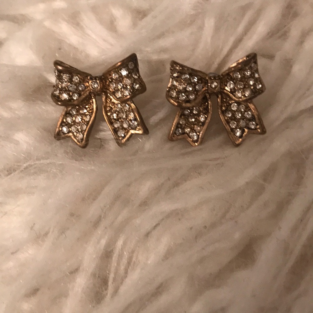 Gold Bow Earrings